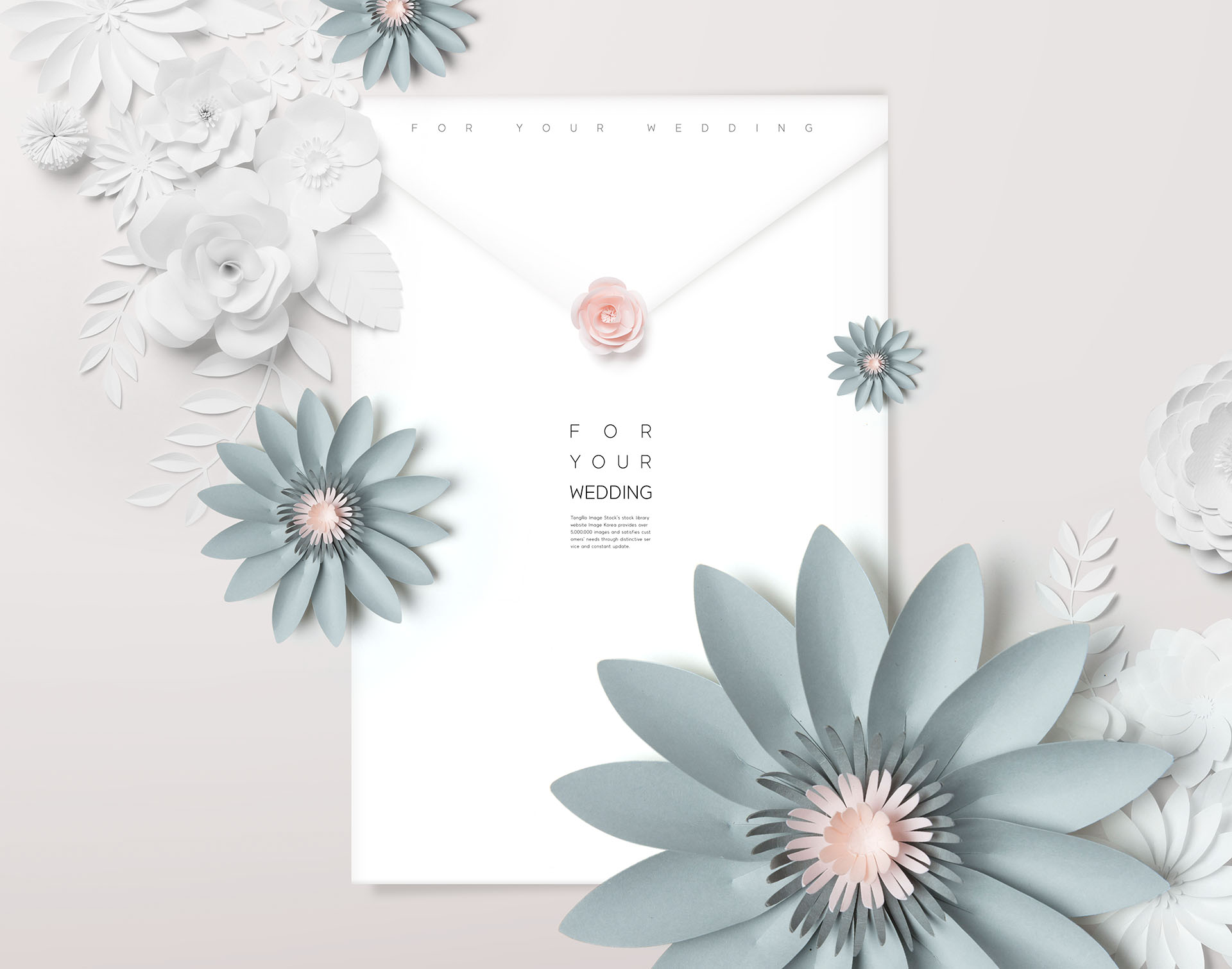 婚礼花卉创意场景海报PSD素材模板下载插图