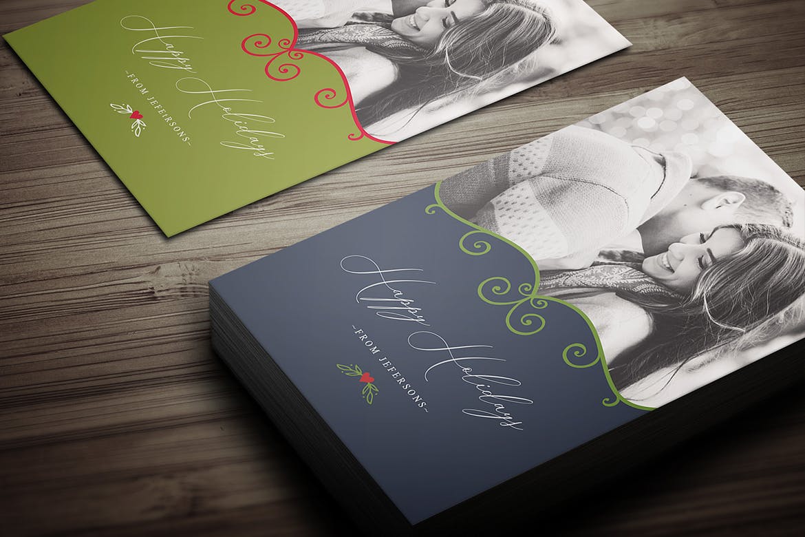 圣诞节主题照片贺卡设计模板 Christmas Photo Card插图(6)