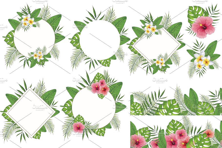 夏日时光手绘插画设计元素合集 Summer Time Collection插图(1)