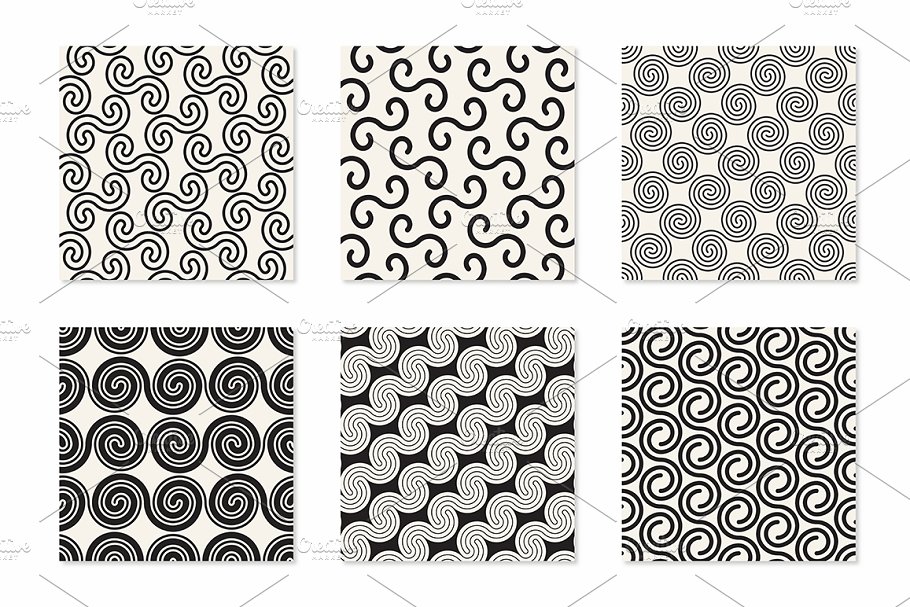 花瓣从图案纹理 Petalled Patterns Bundle插图(5)