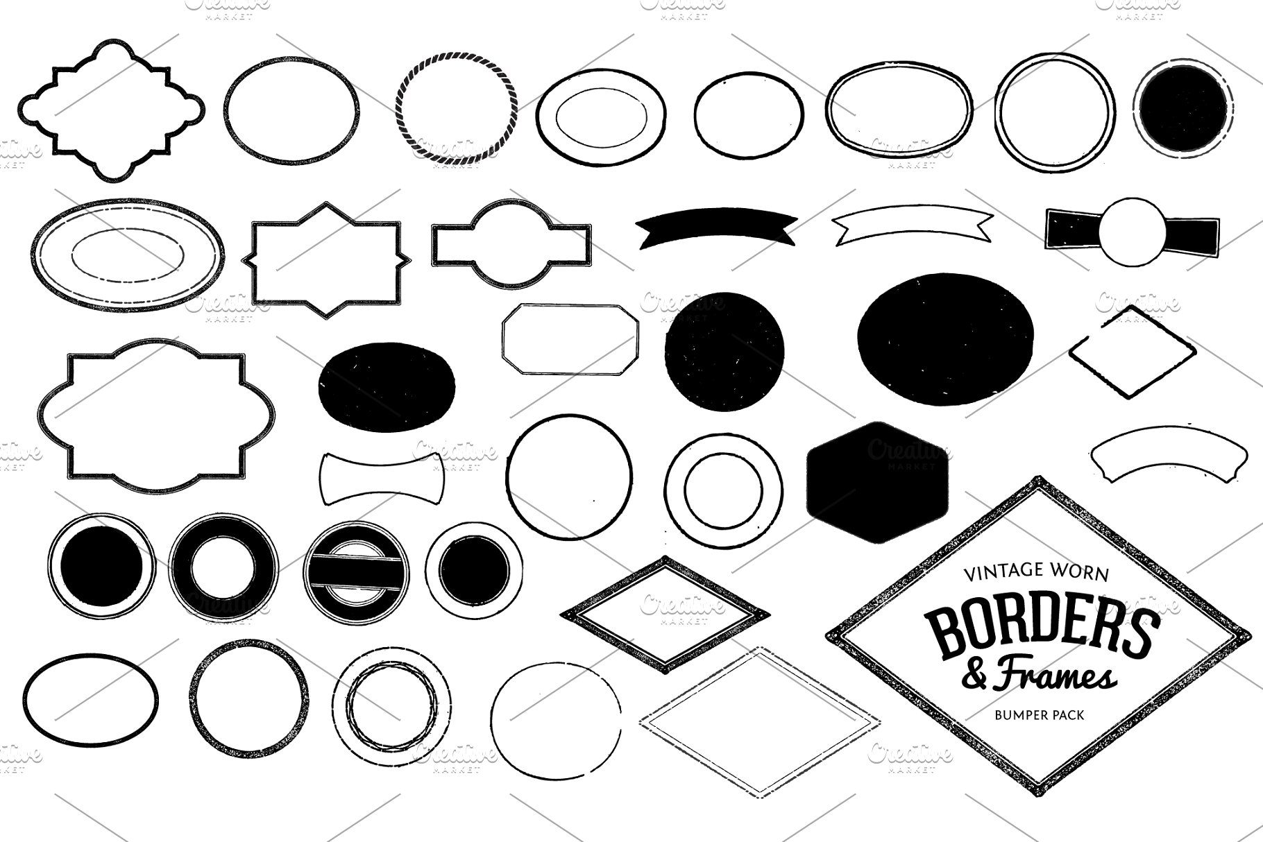 复古矢量图案集合+14枚标志 Very Vintage Vector Kit + 14 Logos插图(3)