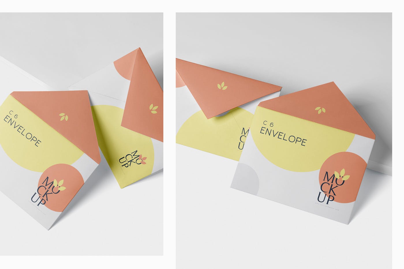 C6规格企业信封设计效果图素材库精选 Envelope C6 Mock-Up Set插图(1)