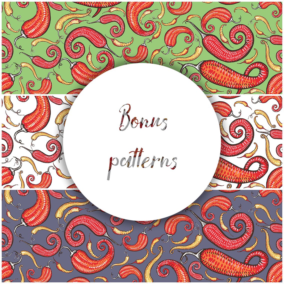 可爱的清新鲜红辣椒矢量插图插图(3)