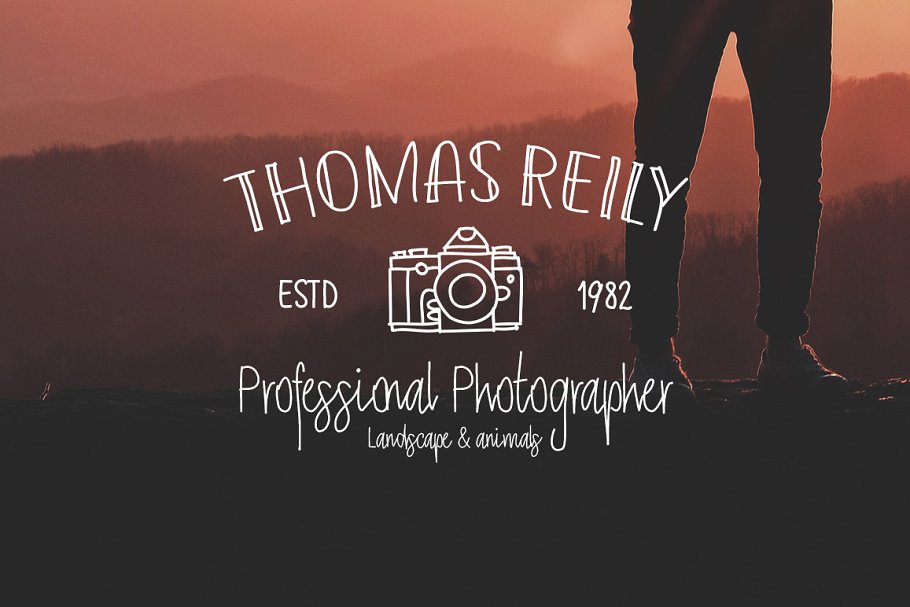 13款手写英文字体合集&Logo模板、矢量插画 Wonderland Fonts Pack & Branding Kit插图(2)