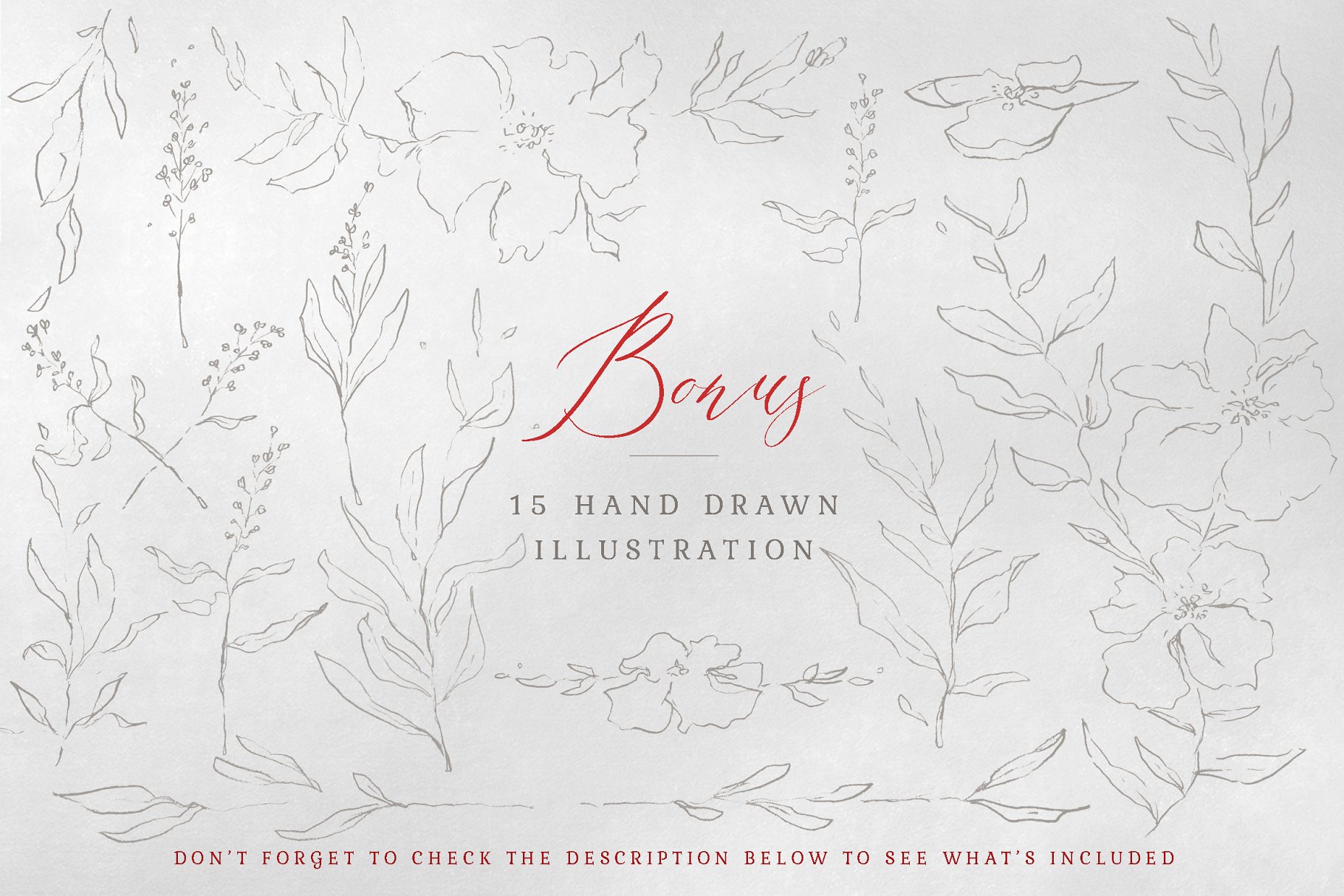 高雅花卉图案婚礼邀请函设计模板 Elegant Floral Wedding Suite插图(10)