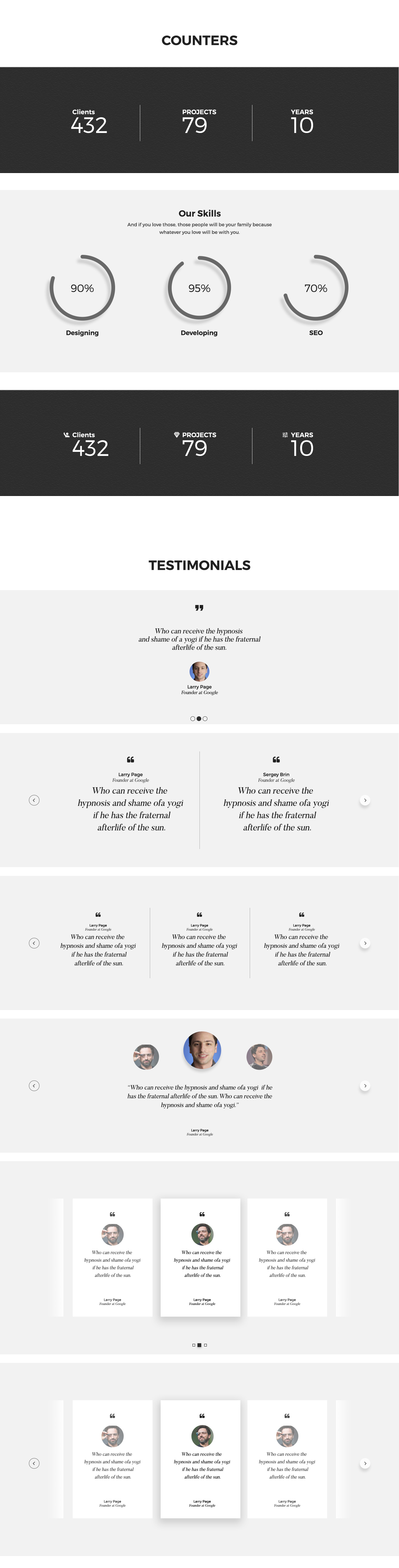 非常完整的一套网页设计 UI 套件 Landing Page UI Kit插图(4)