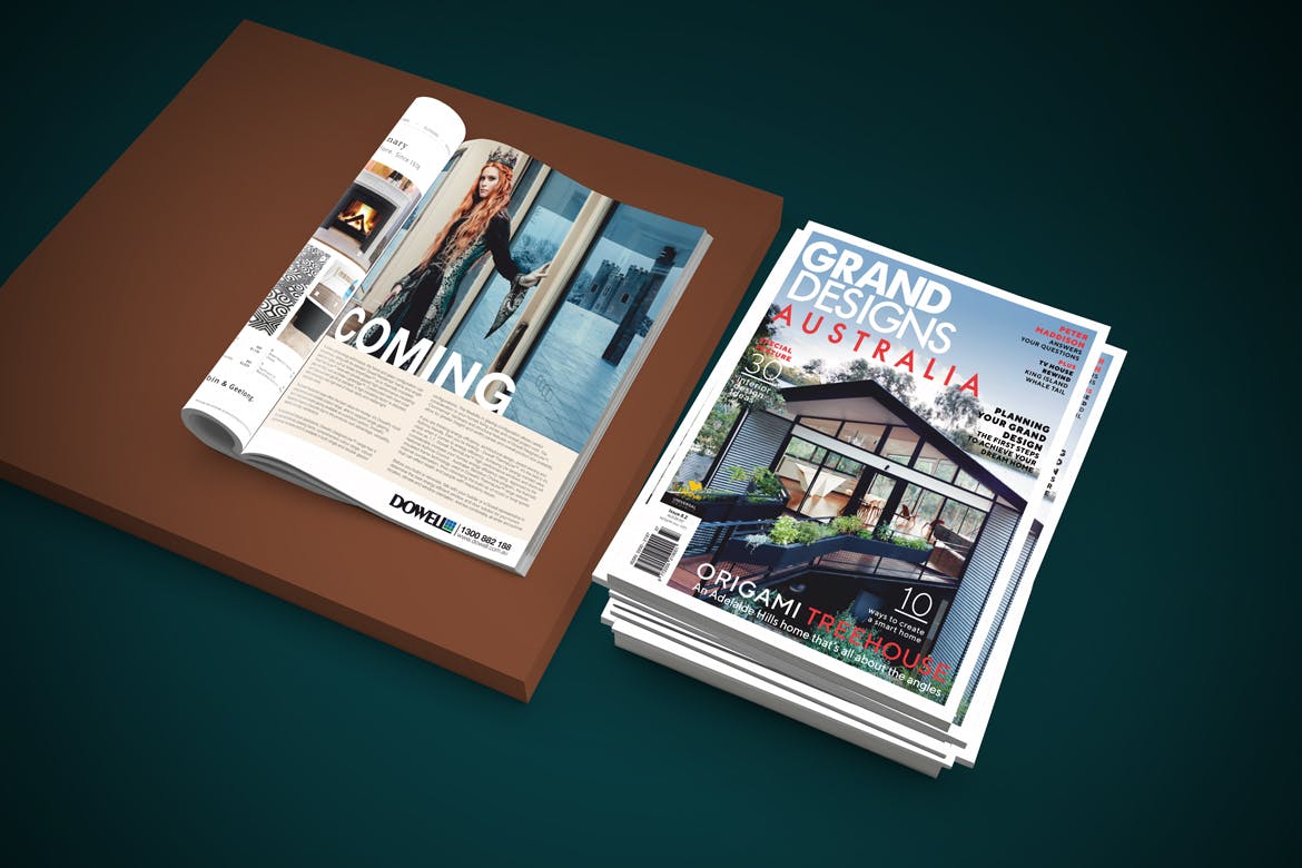 精品杂志封面＆内页排版设计样机模板v1 Magazine Mockup V.1插图(6)