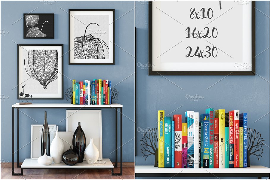 超级相框画框展示样机包 Interior Frame Mockup Bundle Vol 1插图(17)