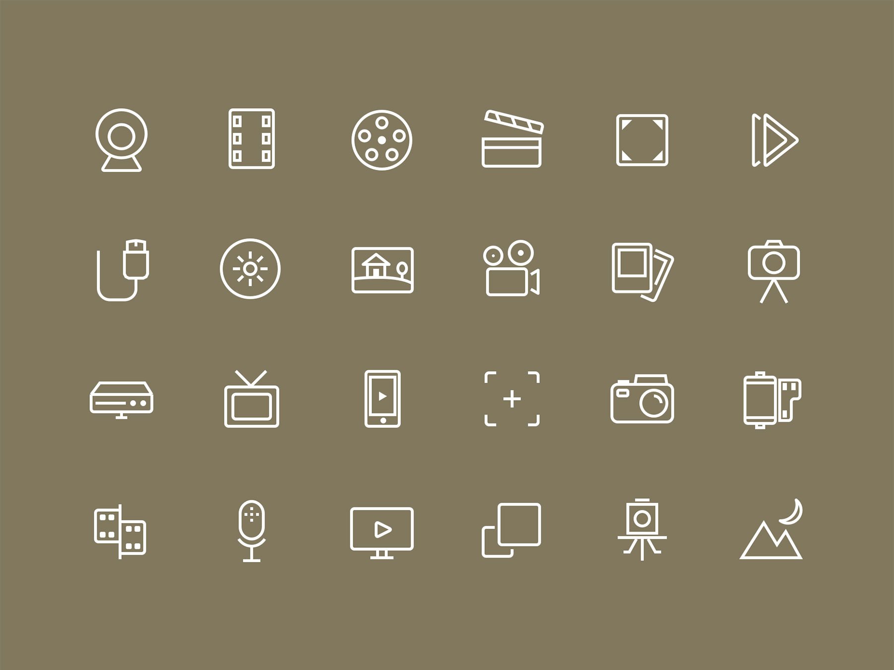 Photo & Video Icon Set
