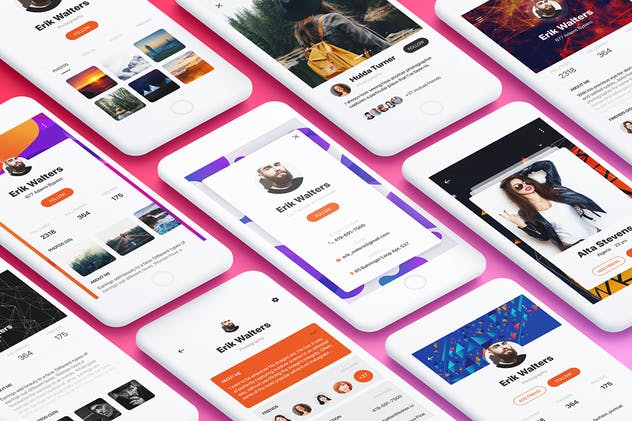 460+手机应用APP UI套件[4合1] Bundle Mobile UI Kit插图(8)