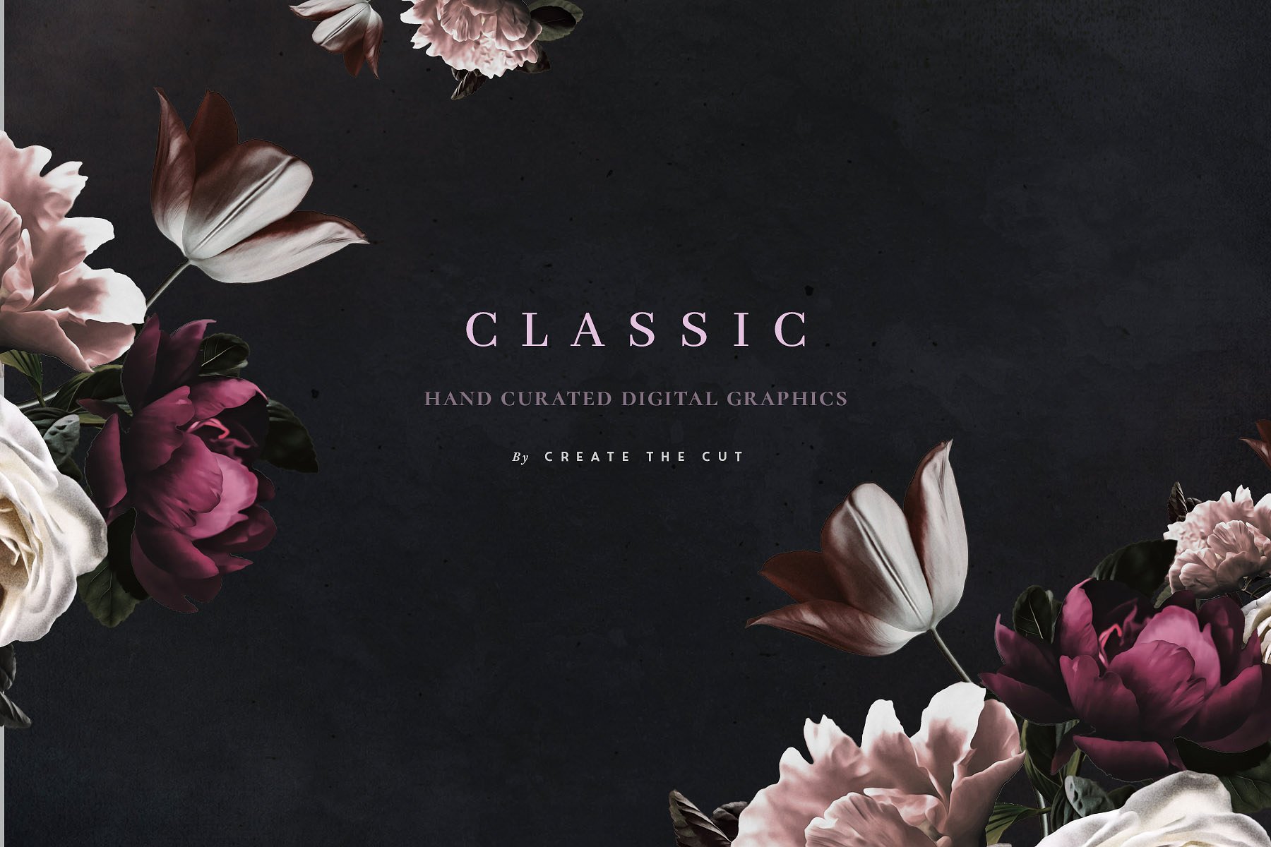 浪漫风格手绘玫瑰花素材 Romantic Clip Art Set – Classic插图(7)