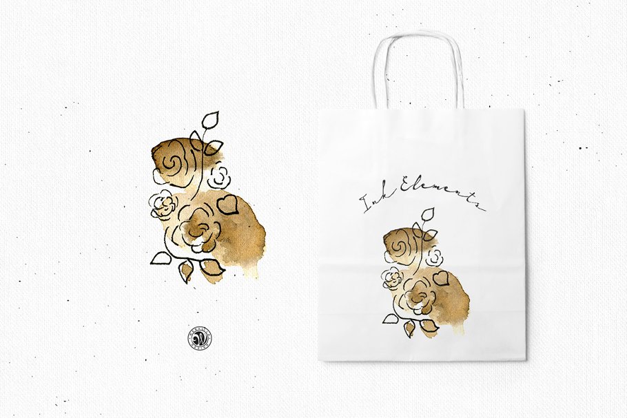 水彩墨水元素 Ink Elements with Watercolor插图(5)