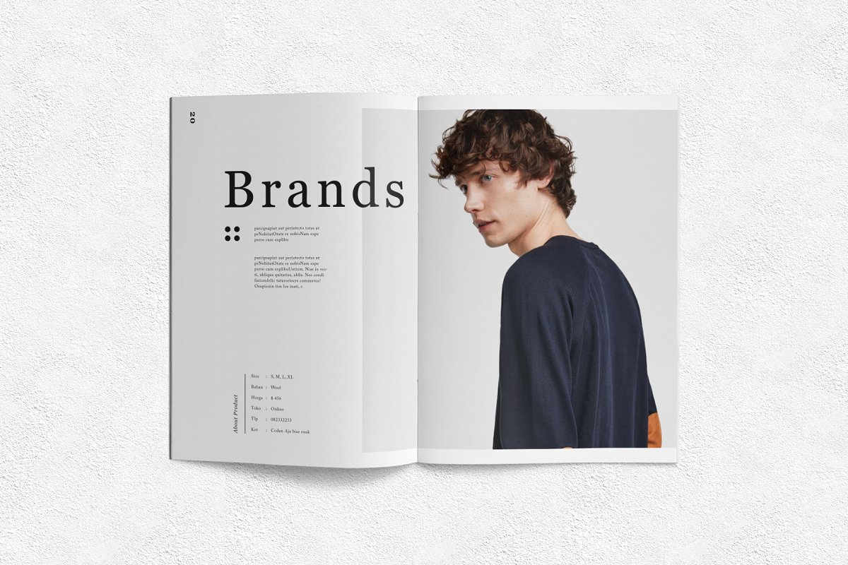 时尚男装杂志画册设计模板插图(10)