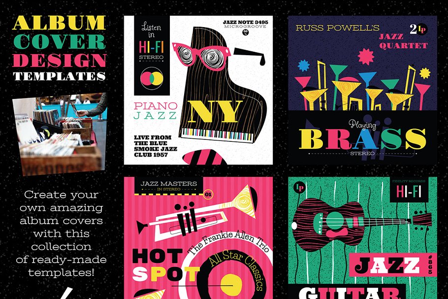 爵士音乐主题插画 Jazz Music Inspired Illustrations插图(2)