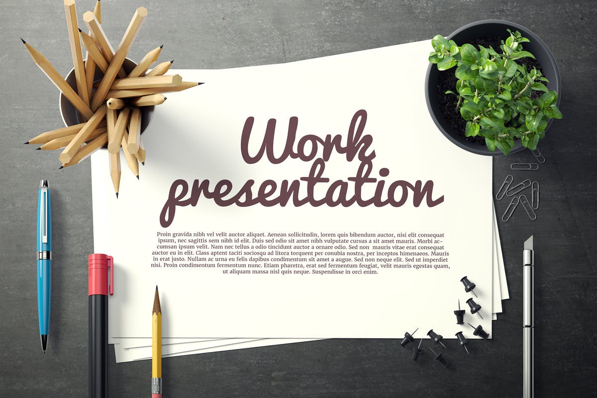 高品质办公场景艺术品样机 Artwork Mockup插图