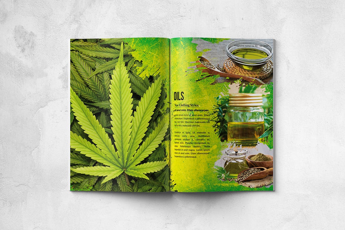 大麻生物研究主题素材库精选杂志排版设计模板 Cannabis Magazine – A4 & US Letter – 28 pgs插图(4)