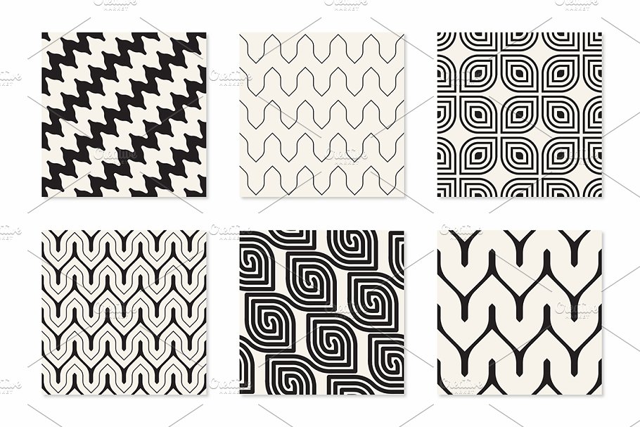 花瓣从图案纹理 Petalled Patterns Bundle插图(4)