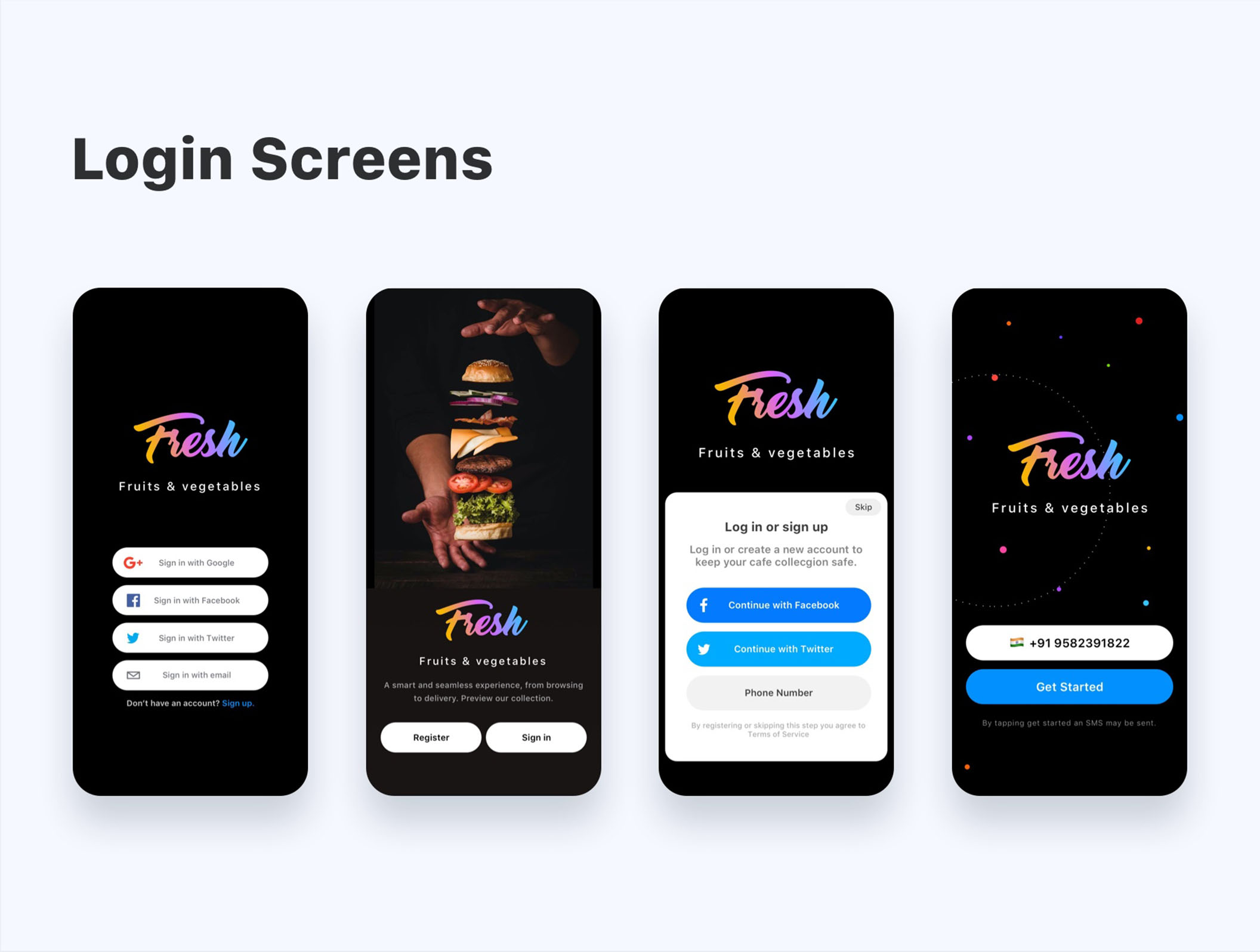 素材库下午茶:新鲜食品订购应用程序APP UI设计SKETCH模板插图(10)