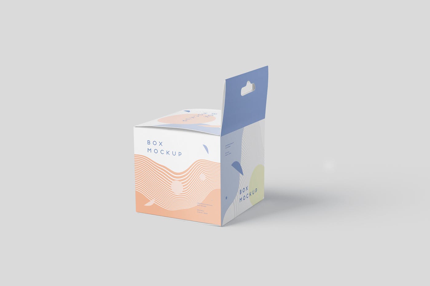 挂耳式迷你方形包装盒素材库精选模板 Box Mockup Set – Mini Square with Hanger插图(3)