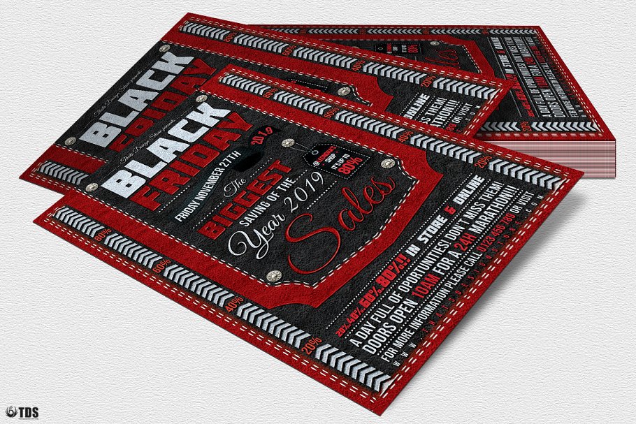 黑色星期五购物促销PSD广告模板 Black Friday Flyer PSD插图(3)