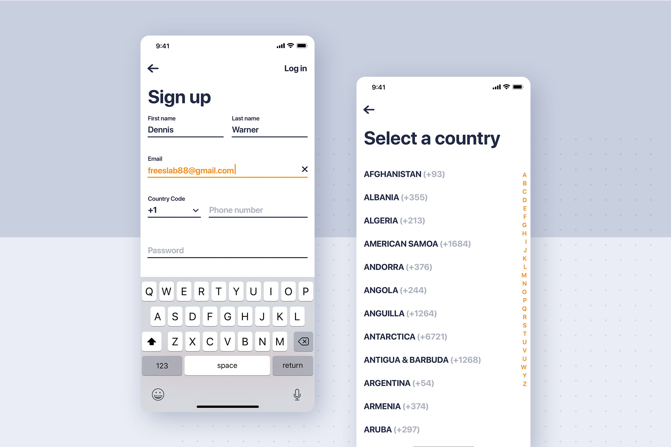 类滴滴打车APP应用用户注册界面设计模板 Car rental mobile UI Kit – Sign up插图