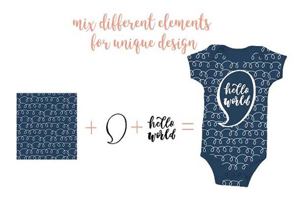 国外流行手绘儿童无缝图案插图(17)