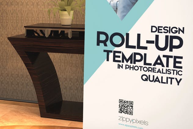 企业品牌宣传推广易拉宝设计模板 Roll Up Banner Design Template插图(1)