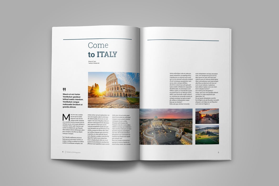 旅行者旅游主题杂志版式设计模板 Indesign Magazine Template插图(4)