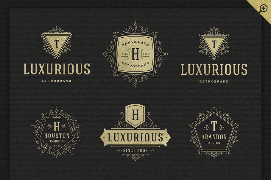 1000+复古风格Logo&徽章模板 1000 Logos and Badges Bundle插图(33)