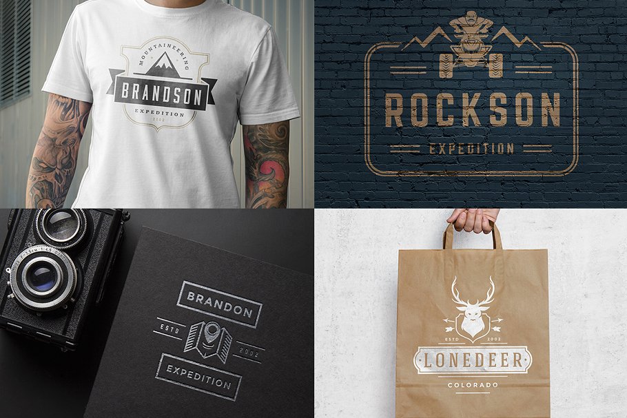 280个户外品牌Logo标志和徽章模板 280 Outdoor logos and badges插图(10)