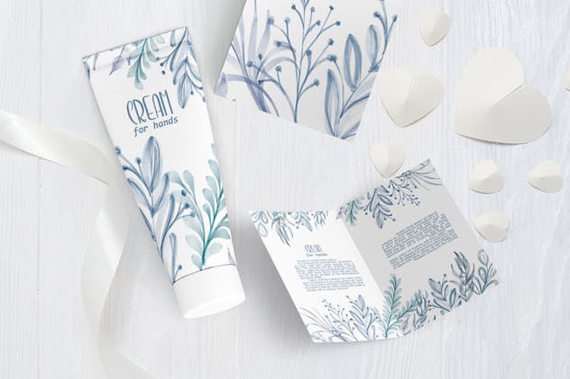 优雅手绘水彩叶子主题插图素材 Watercolor Leaves Collection插图(1)