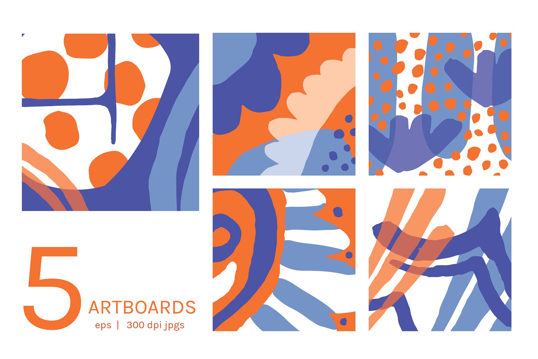 自然抽象无缝矢量花卉图案 Abstract Floral | Boards + Patterns插图(2)