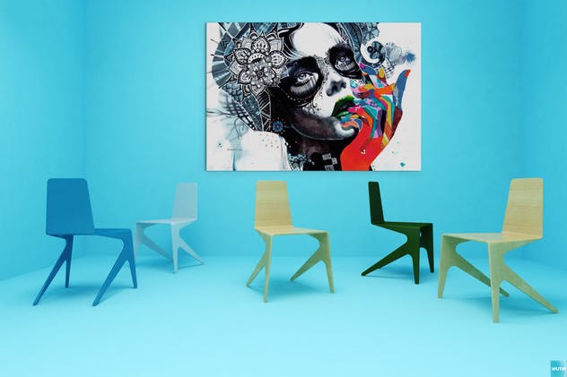 墙体艺术油画展览作品展示样机模板Vol.5 Art Wall Mockups Vol.5插图(13)