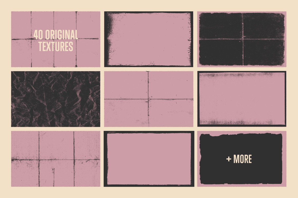 边框&皱褶做旧怀旧效果纹理合集 FRAMES & FOLDS Texture Pack插图(2)