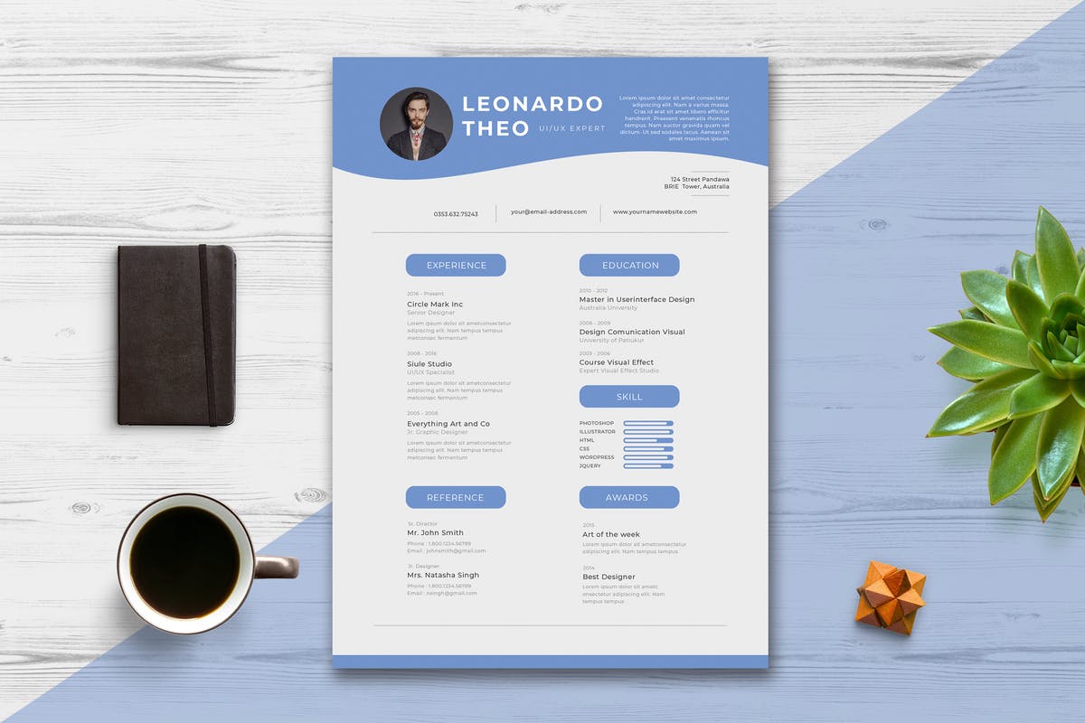 极简主义简历/个人简历模板V6 Minimalist CV /  Resume vol.6插图