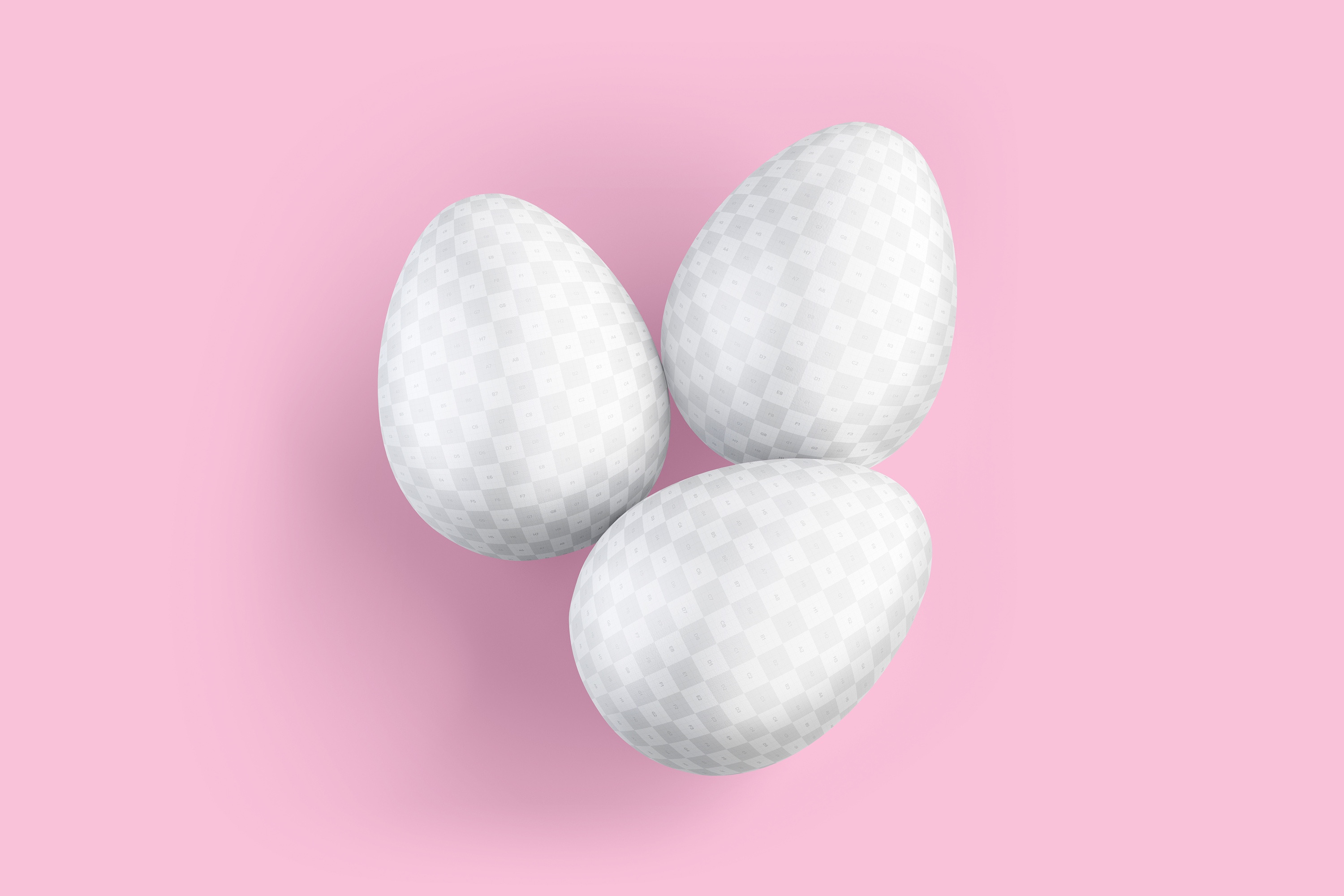 复活节彩蛋顶视图节日场景样机02 Easter Egg Mockup, Top View 02插图