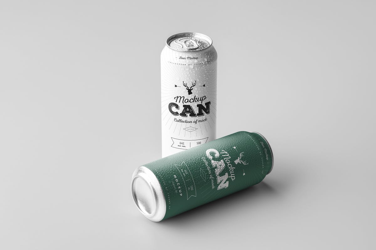 啤酒饮料罐头外观样机模板04 Can Mock-up 4插图