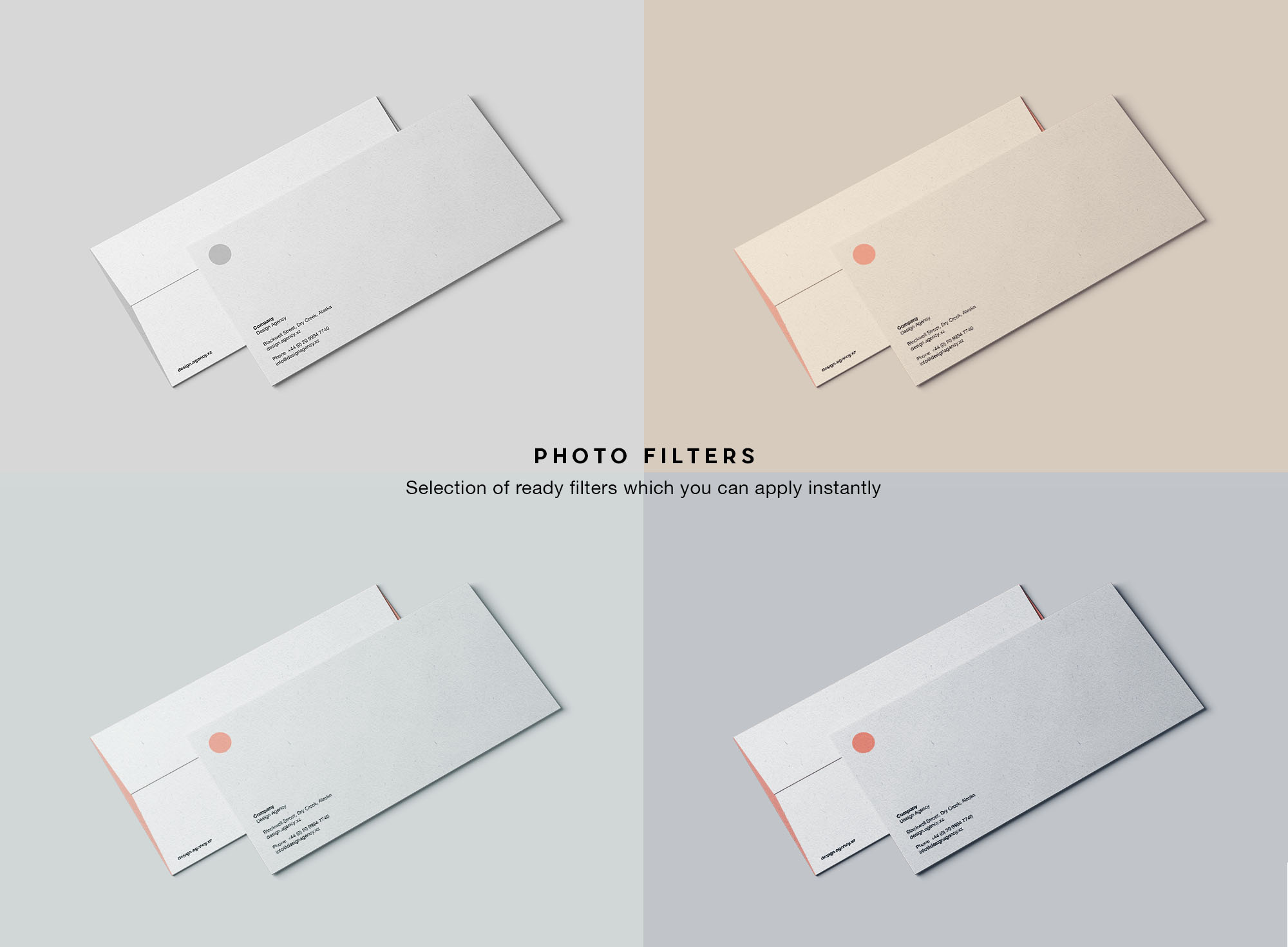 标准DL信封设计图样机PSD模板 Standard DL Envelope Mockup插图(8)