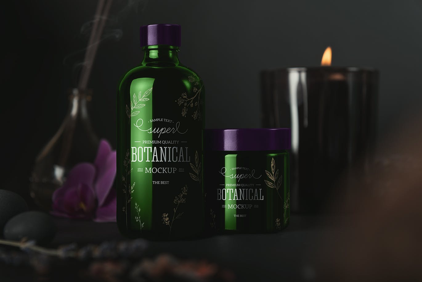 高品质的高端会所SPA化妆品样机展示模型mockups插图(5)