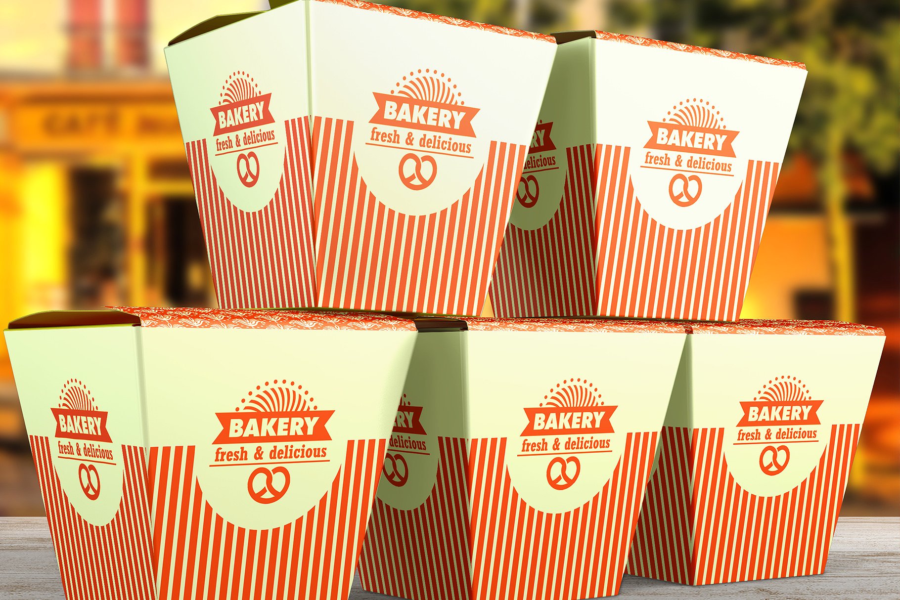 甜食点心食品包装样机v3 Food Box mockups vol.3插图(1)