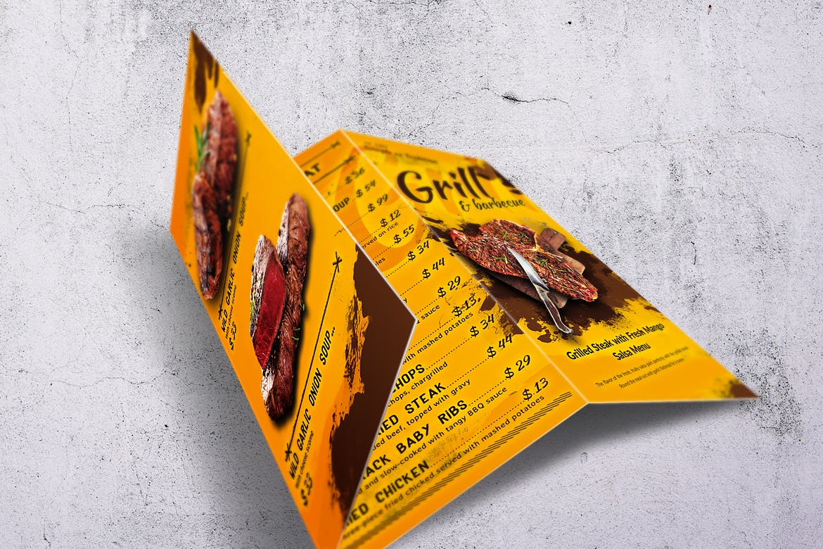 BBQ西式烧烤菜单设计模板 BBQ Vintage Food Menu Bundle插图(4)