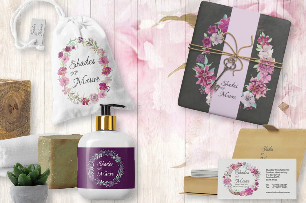 淡紫色水彩花卉设计素材库精选PNG素材包 Shades of Mauve Watercolor Design Set插图(3)