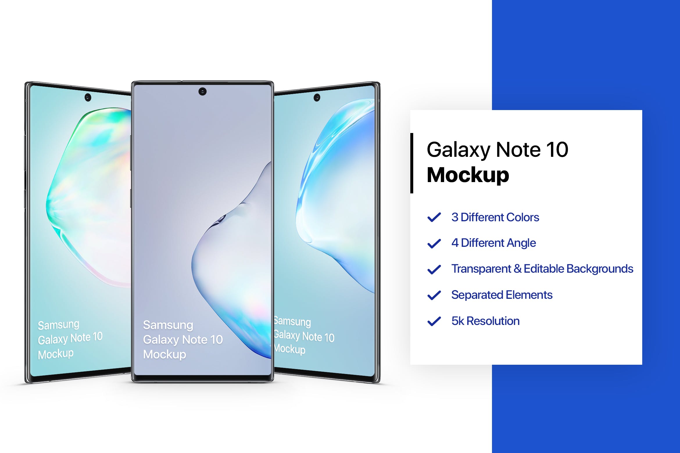 三星Galaxy Note 10手机样机模板 Samsung Galaxy Note 10 Mockup 1.0插图