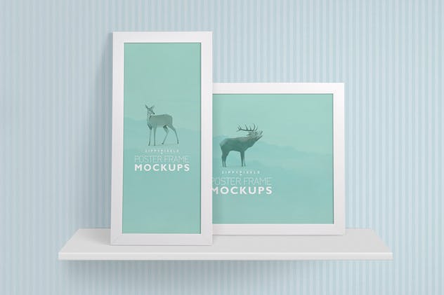 海报摄影艺术作品画框样机 Photo Frame Mockups插图(5)