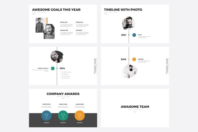 创意商业提案PPT幻灯片演示模板V.32 Multipurpose PowerPoint Template V.32插图(4)