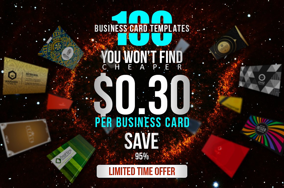 100个高品质的名片卡片设计模板插图(4)