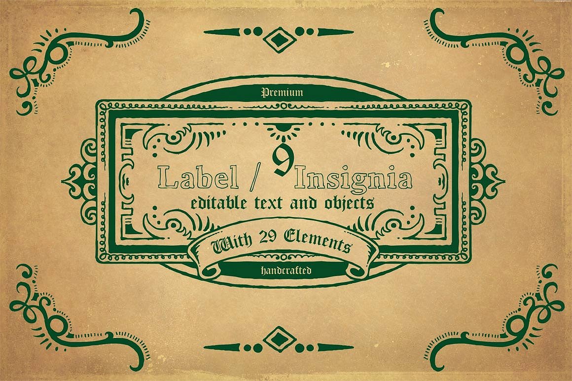素材库下午茶：高品质的600+复古风格矢量logo标志标签大集合插图(25)