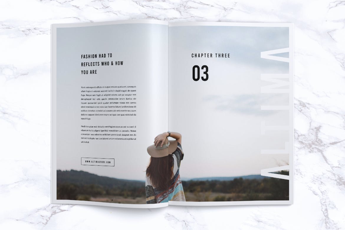 时装店新品上市产品目录画册设计模板 ALTIMA Fashion Lookbook Portfolio Brochures插图(1)