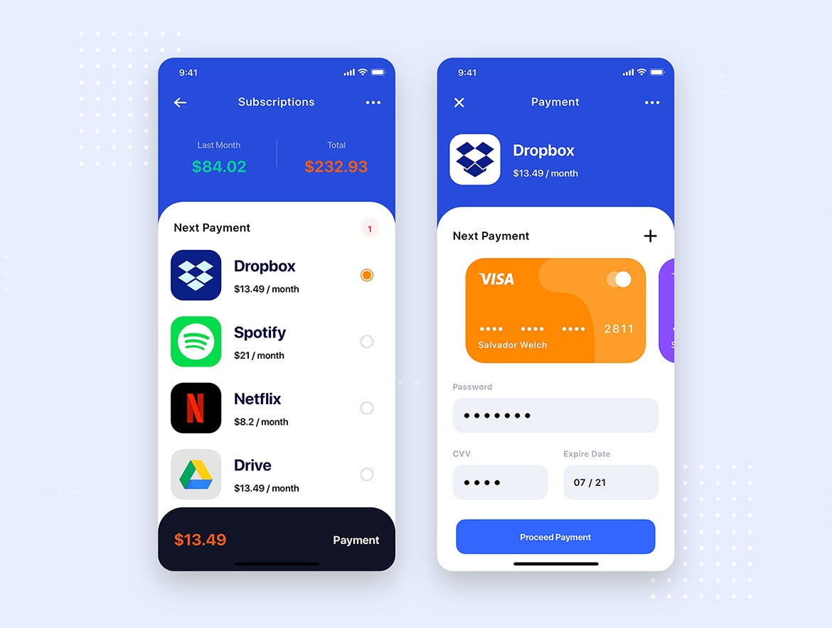 移动支付生活APP应用UI交互界面设计SKETCH模板 BARIUM – Multipurpose Card-based_SKETCH插图(7)