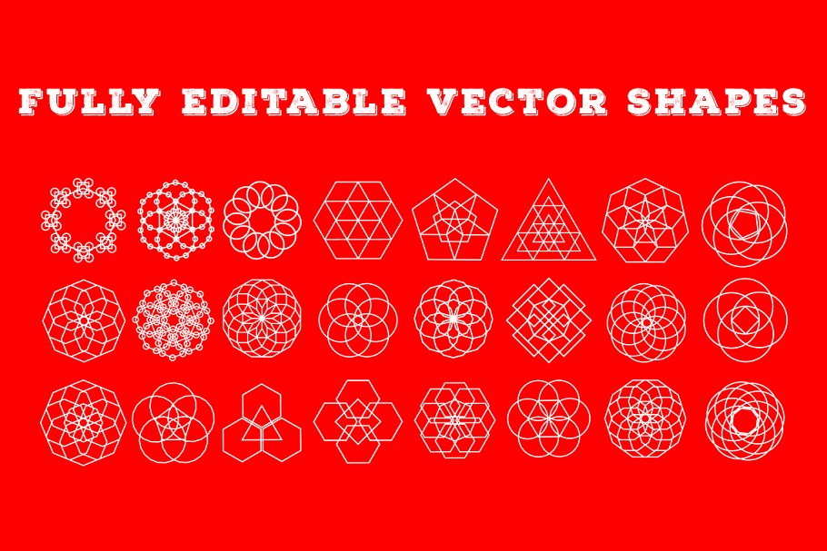45独特的几何形状适量图 45 Geometric Shapes插图(1)